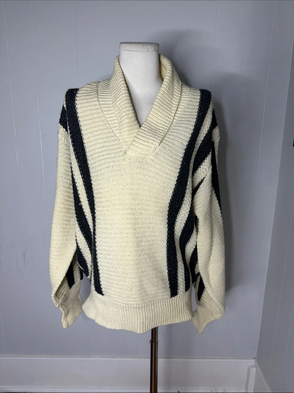 Vintage 60s Campus Lambswool Blend Knit Sweater